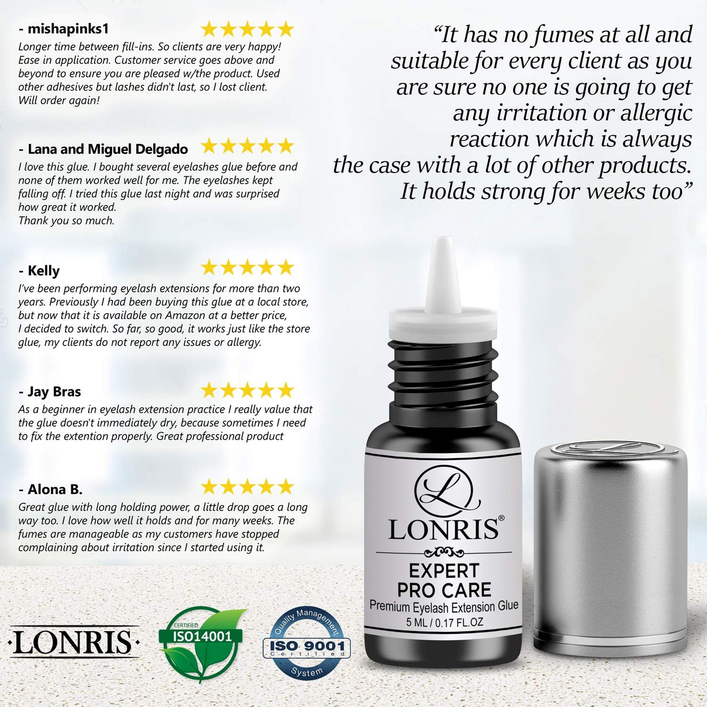 Expert Pro Care Eyelash Extension Glue - LONRIS