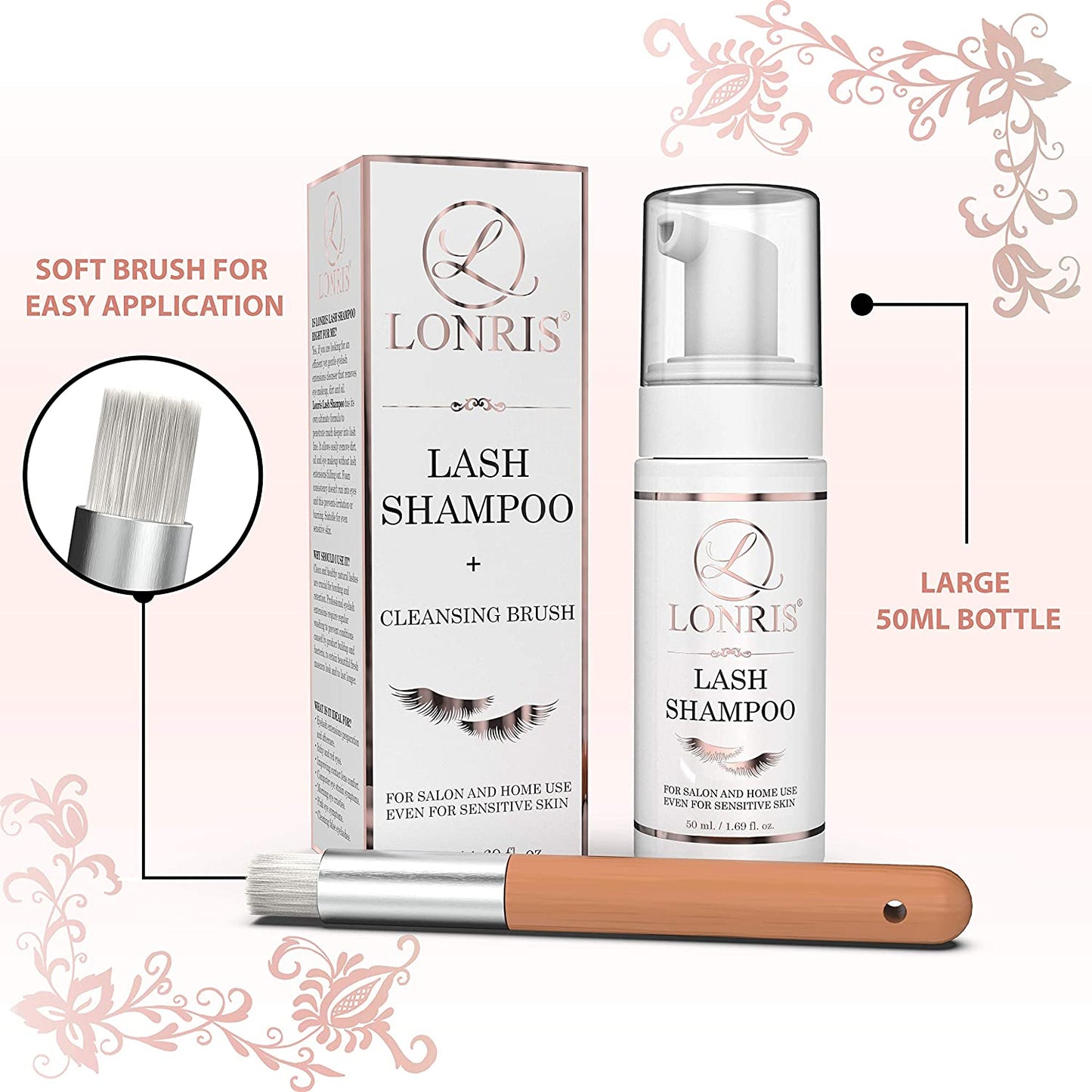 2 in 1 Eyelash Extension Shampoo & Mascara Remover - LONRIS